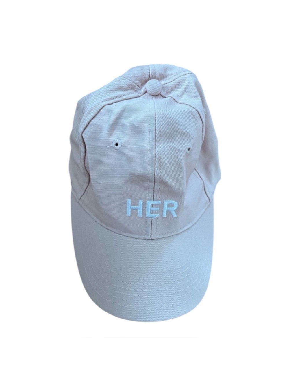Burberry Light Pink Embroidered Logo Cap